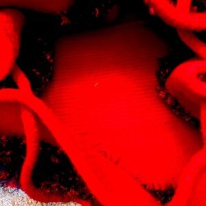 Beautiful red handmade tote